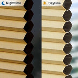 LazBlinds Cordless Cellular Shades, No Tools No Drill Blackout Honeycomb Shad...