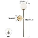 BOKT Mid Century Modern Long Wall Sconce Brushed Brass Bathroom Vanity Wall S...