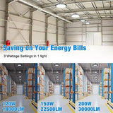 High Bay LED Lights, High Bay Led Shop Lights for Warehouse Barn Factory, 500...