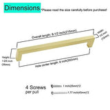 30 Pack Gold Cabinet Pulls 8 Inch Brushed Brass Kitchen Cabinet Pulls Stainle...