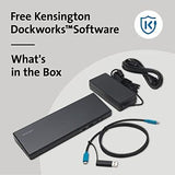 Kensington SD4750P USB-C Displaylink Docking Station for Windows, Black