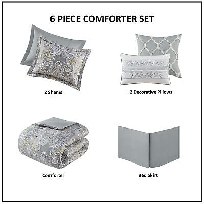 Harbor House Cozy Cotton Comforter Set - Classic Modern Design, All Season Do...