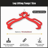 IDEALHOUSE Log Tongs, Heavy-Duty Steel Logging Tongs, Timber Claw Hook for Ef...