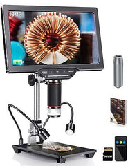 10" HDMI LCD Digital Microscope 1500X,Coin Microscope for Adults with 16MP Ca...