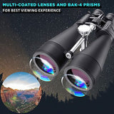 Barska Gladiator Zoom Binoculars with Tripod Adaptor for Astronomy, Birding, ...