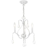 Livex Lighting 40843-60 3 Light Antique White Chandelier