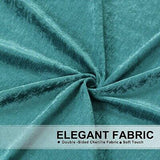 ELKCA Thick Chenille Window Curtains Valance for Living Room Turquoise Waterf...