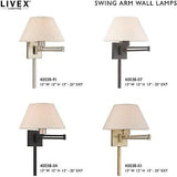 Livex Lighting 40038-01 25" One Light Swing Arm Wall Mount, Antique Brass Fin...