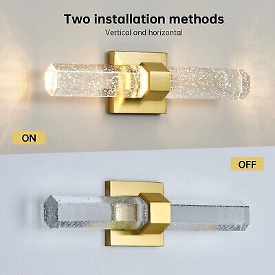 Bathroom Sconce Wall Lighting - Modern Gold Wall Sconce Crystal Wall Light 30...