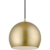 Livex Lighting 41181-33 Piedmont Collection 1 Light Pendant, Soft Gold with P...