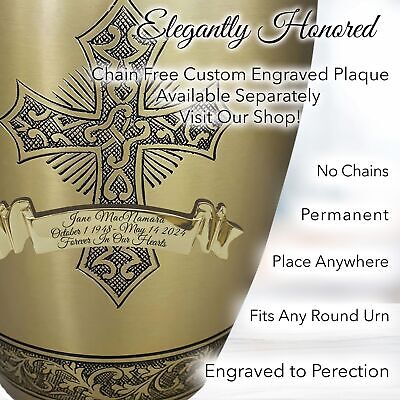 Gold Love of Christ Cremation Urn for Human Ashes Adult Female for Burial & H...