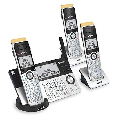 VTech IS8151-3 Super Long 3 Handsets with Range, Silver/Black