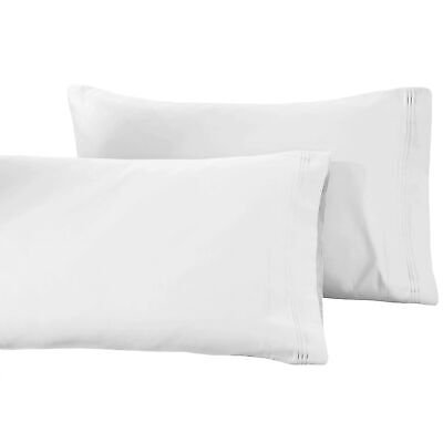 Superior 1500-Thread Count Egyptian Cotton Solid Pillowcase Set, King, Platinum