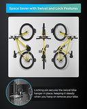 Swivel Bike Wall Rack - Space Saver Over Bike Stand, Wall Bike Mount with Rea...