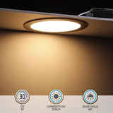 TORCHSTAR E-Lite Series 8 Inch Slim Recessed Lighting with J-Box, 18W Ultra-T...