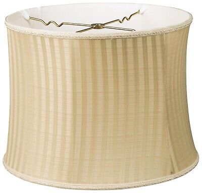 Royal Designs Bell Drum Designer Lamp Shade, Two Tone Stripe, 12 x 13 x 10