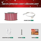 Shine Decor Candy Cane LED Rope Light for Christmas, 360&#176; Rope Lighting -4F