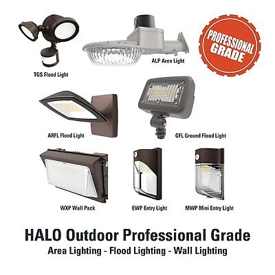 HALO Outdoor Integrated LED Large Floodlight, Bronze Finish, Selectable CCT 3...