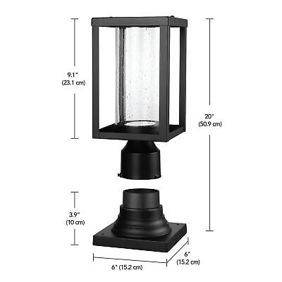 Globe Electric 60000019 12W LED Integrated Outdoor Post Mount Light Fixture, ...