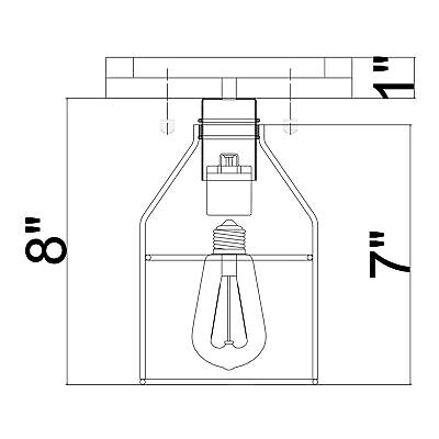 Warehouse of Tiffany IMC469A/1IWG Koko 1-Light Wood and Metal Cage Flush Moun...