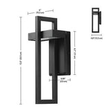 Globe Electric 60000024 12W LED Integrated Outdoor Wall Sconce, Matte Black, ...