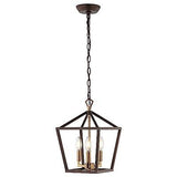 JONATHAN Y JYL7601D Pagoda 10" 3-Light Iron 10", Oil Rubbed Bronze/Brass Gold