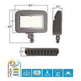 HALO Outdoor Integrated LED Large Floodlight, Bronze Finish, Selectable CCT 3...