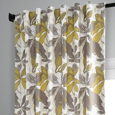 HPD Half Price Drapes Floral Curtains 96 Inches Long Luxury Printed Cotton Cu...