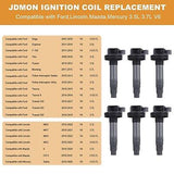 JDMON compatible with Ignition Coils Ford Lincoln Edge, Flex, F150, Explorer,...