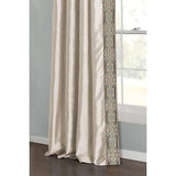 Lush Decor Luxury Traditional Regency Faux Silk Border Trim Window Curtain Pa...