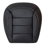 Black Leather Driver Side Bottom Replacement Seat Cover Compatible with Merce...