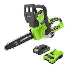 Greenworks 24V 10" Cordless Chainsaw, 2.0Ah Battery and (2.0Ah) Gen 1