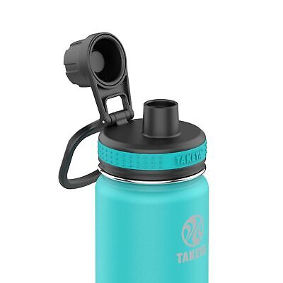 Takeya Originals Vacuum-Insulated Stainless-Steel Water Bottle, 24oz, Ocean