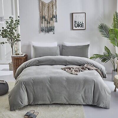 Wellboo Grey Comforter Sets King Women Men Gray Fluffy Bedding Comforters Sol...