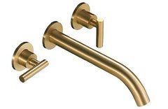 Wall Mount Tub Filler&#65292; Brass High Flow Tub Filler Brushed Gold Roman Tub