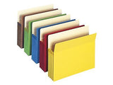 Smead File Pocket, Straight-Cut Tab, 3-1/2" Expansion, Letter Size, Assorted ...