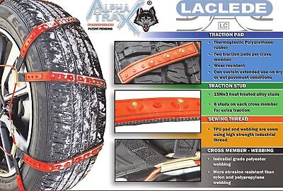 TireChain.com 285/45R22 Alpha Trax Snow Tire Chains/Traction Pads Embedded Wi...