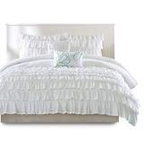 Intelligent Design Comforter Set Queen, Waterfall Multi Layers Ruffle Comfort...