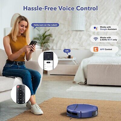 2 in 1 Mopping and Vacuuming Robot, Robot Vacuum and Mop Combo Compatible wit...