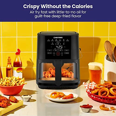 CHEFMAN 5-Quart Digital Air Fryer with ExacTemp Probe, 5 QT - Black