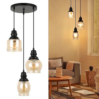 3-Light Pendant Light Fixtures, Pendant Lights for Kitchen Island Industrial ...