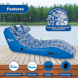 Aqua Ultra-Comfort Floating Pool Chair & Lake Raft with Pillow &#8211; Heavy Dut