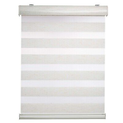 Changshade Cordless Zebra Roller Shade with Valance, Double Layered Window Bl...