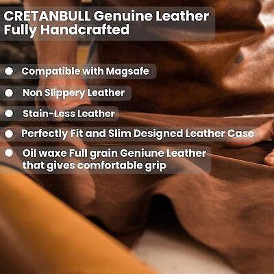 Genuine Leather Case - Oil Waxed Full Grain Anti-Scratch Leather Case - Shock...