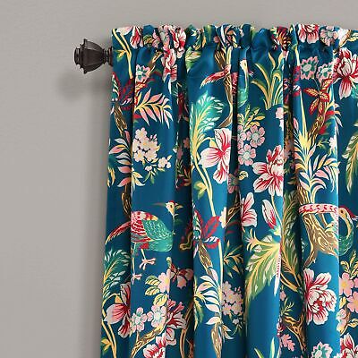 Lush Decor Dolores Light Filtering Window Panels, Pair, 52" W x 108" L, Navy ...