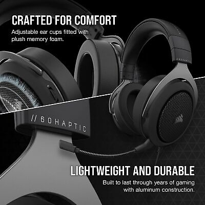 Corsair HS60 HAPTIC Stereo Gaming Headset with Haptic Bass - Taction Technolo...