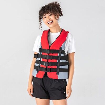 XGEAR Adult USCG Life Jacket Water Sports Life Vest Red XX-Large