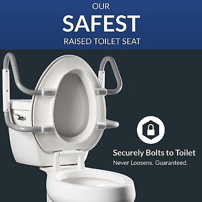 Bemis Assurance 3" Raised Toilet Seat with Handles, Clean Shield Guard, Secur...