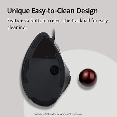 Kensington Pro Fit Ergo Vertical Wired Trackball (K75256WW)