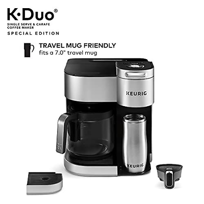 Keurig® K-Duo Special Edition Single Serve K-Cup Pod & Carafe 12-Cup, Silver